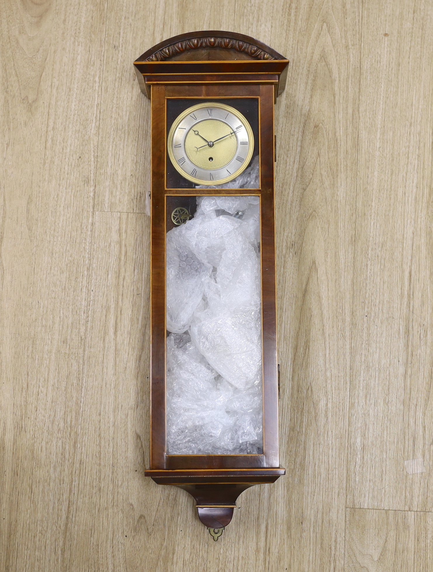 A 19th century Vienna regulator wall timepiece, 67cm high